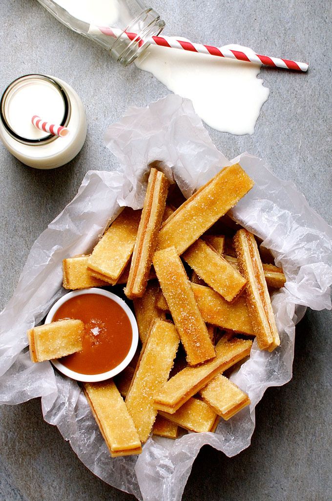 Whoa! These Baked Apple Pie Fries with Salted Caramel Dip are the most amazing twist on apple pie | Recipe Tin Eats