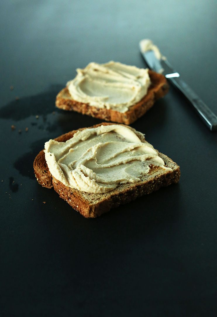 Nut free school lunch ideas: Seedy Hummus Toast | Minimalist Baker