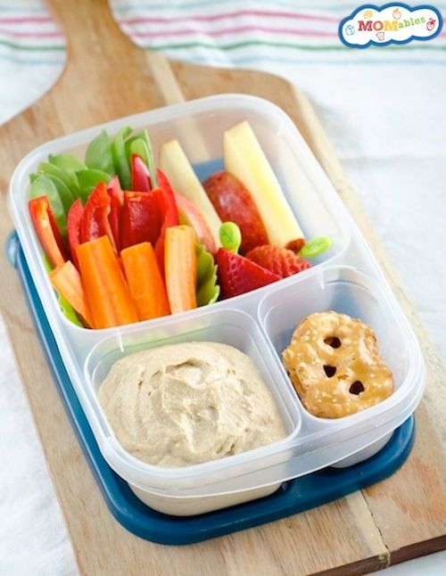 When sandwiches start to bore, pack healthy dips for school lunch like this hummus | MOMables at the Huffington Post