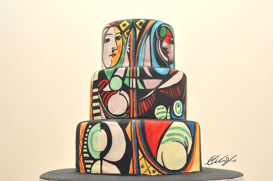 Artist recreates classic paintings like this one from Picasso on amazing cakes | Bored Panda