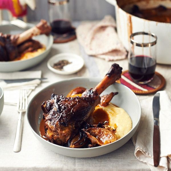 Serve this amazing Braised Lamb Shanks at your next fall dinner party or for Rosh Hashanah | Anthology Magazine