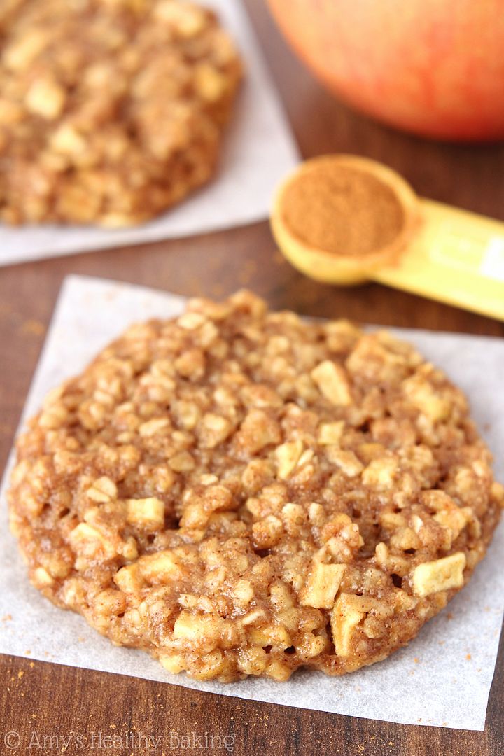 Apple pie inspired cookies made with whole wheat flour and coconut oil - healthy and yummy! | Amy's Healthy Baking