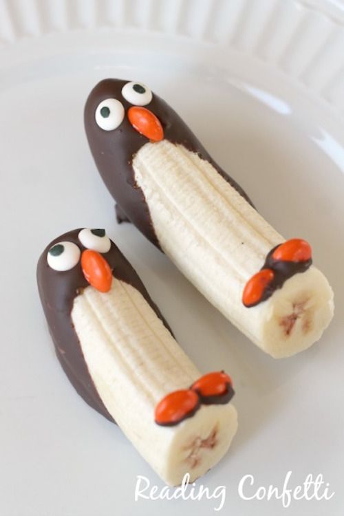 Healthy school birthday treats: Chocolate banana penguins | Reading Confetti