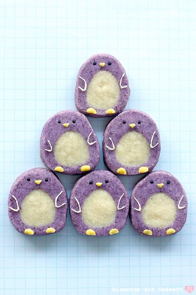 Cute cookie recipes: Penguin Ice Box Cookies | Diamonds for Dessert
