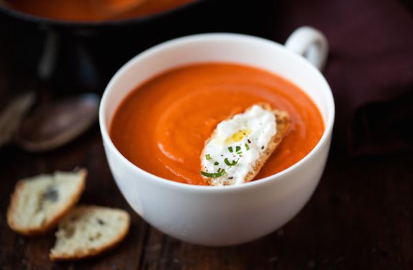 Roasted Tomato Soup is a go-to #MeatlessMonday meal through fall and winter | Family Style Food