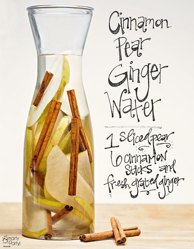 Cinnamon Pear Ginger Infused Water is the ultimate skinny mocktail | Smarty Had a Party