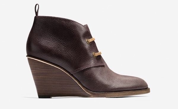 best ankle boots for fall: The Balthasar wedge chukka boot from Cole Haan.