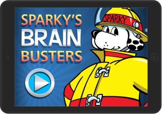 Sparky's Brain Busters app from the National Fire Prevention Association