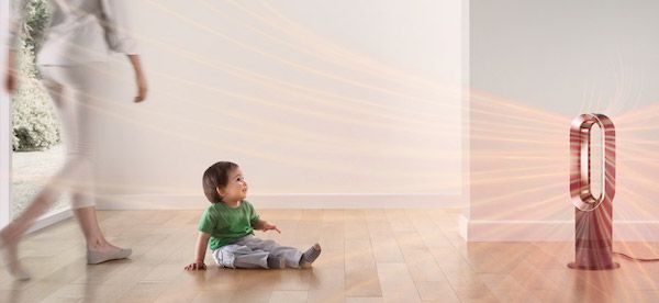 Smart fire safety products for families: the Dyson space heater turns off automatically when you reach your desired temperature.