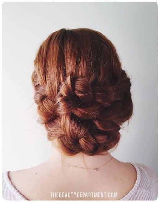 Easy hair tutorials: Double braids updo on The Beauty Department