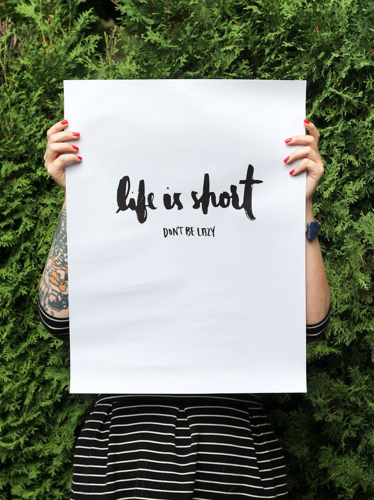 If you read Girlboss, you'll want to download this free Life is Short inspirational quote art print from The Crafted Life