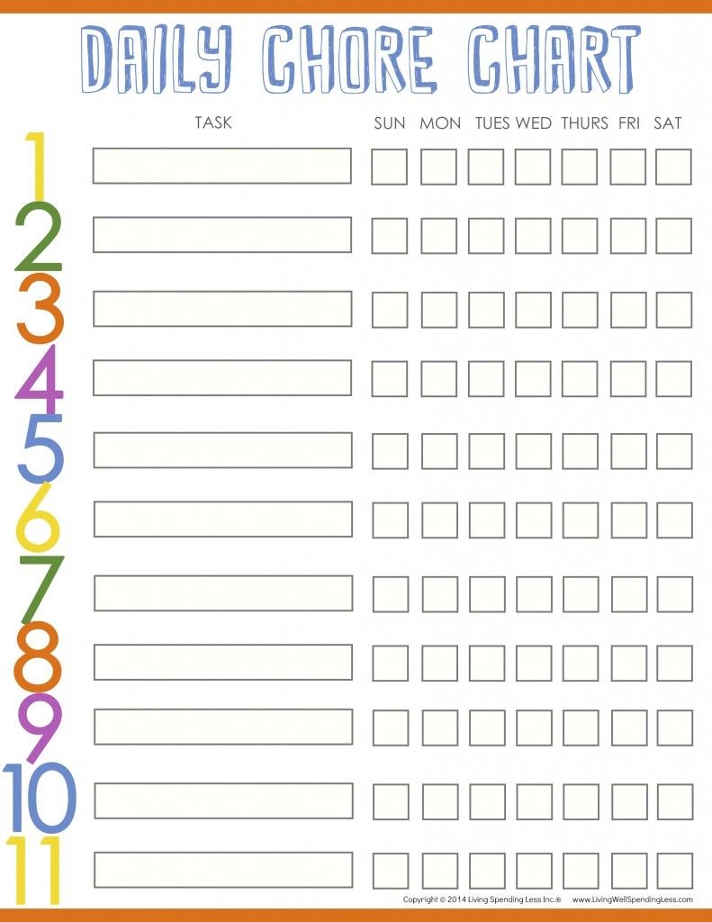 10 cool printable chore charts | Cool Mom Picks