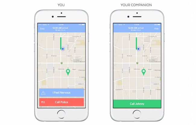 The new Companion app sends your walk home to friends or family so they can virtually accompany and make sure you reach your destination safely