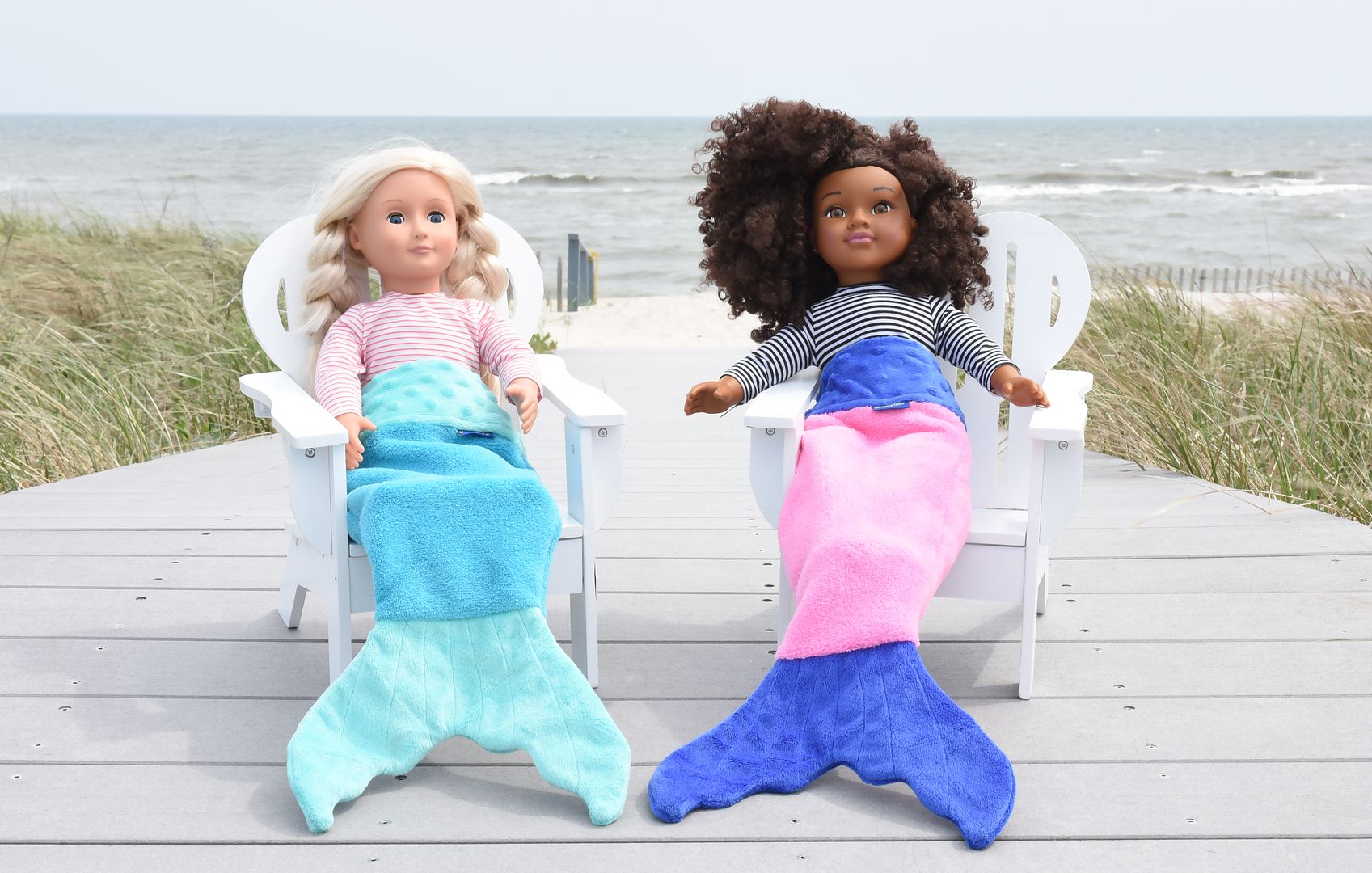 Blankie Tails mermaid tail blankets for dolls