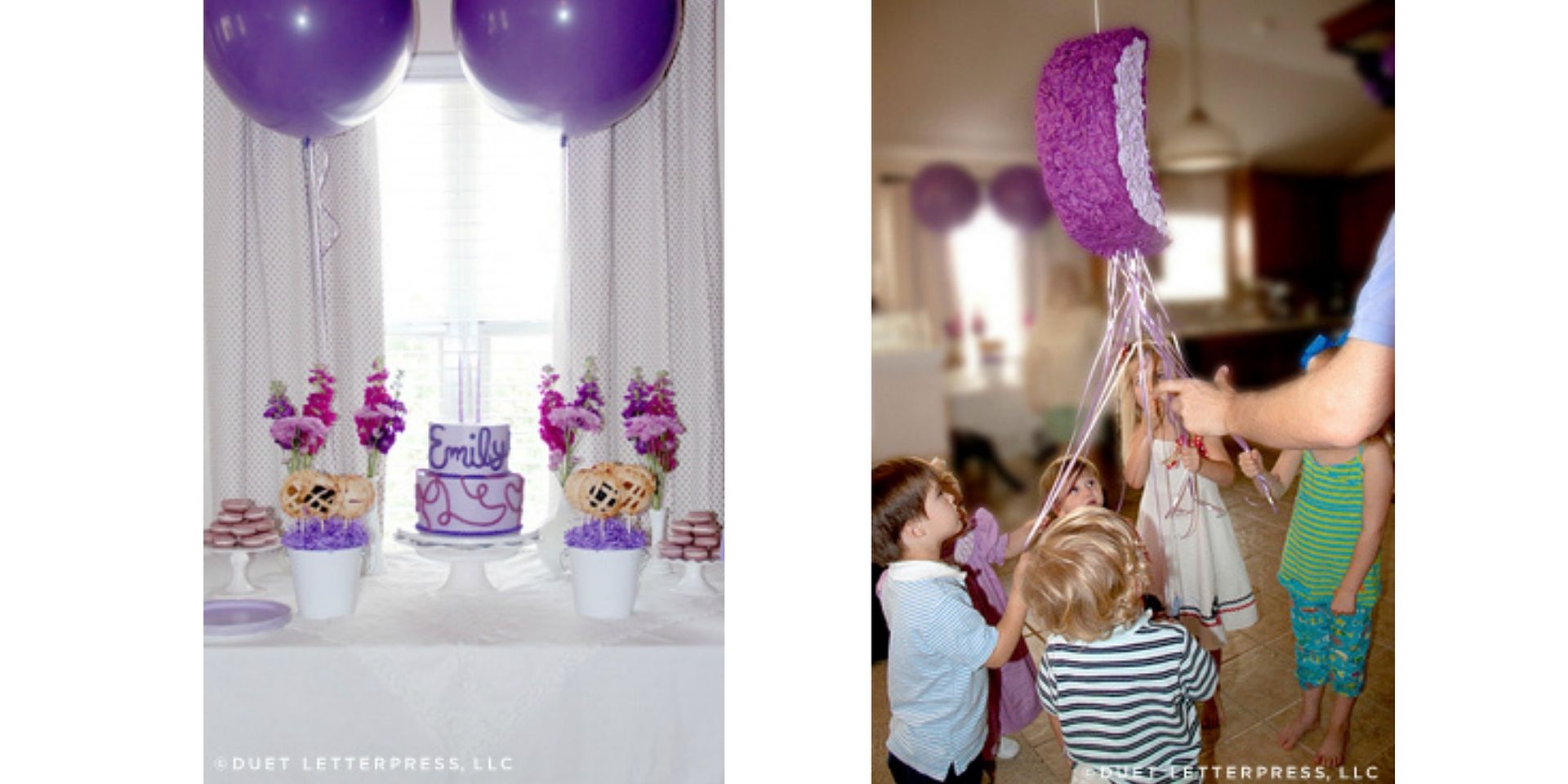 Harold and the Purple Crayon birthday party decor and cake at Duet Letterpress
