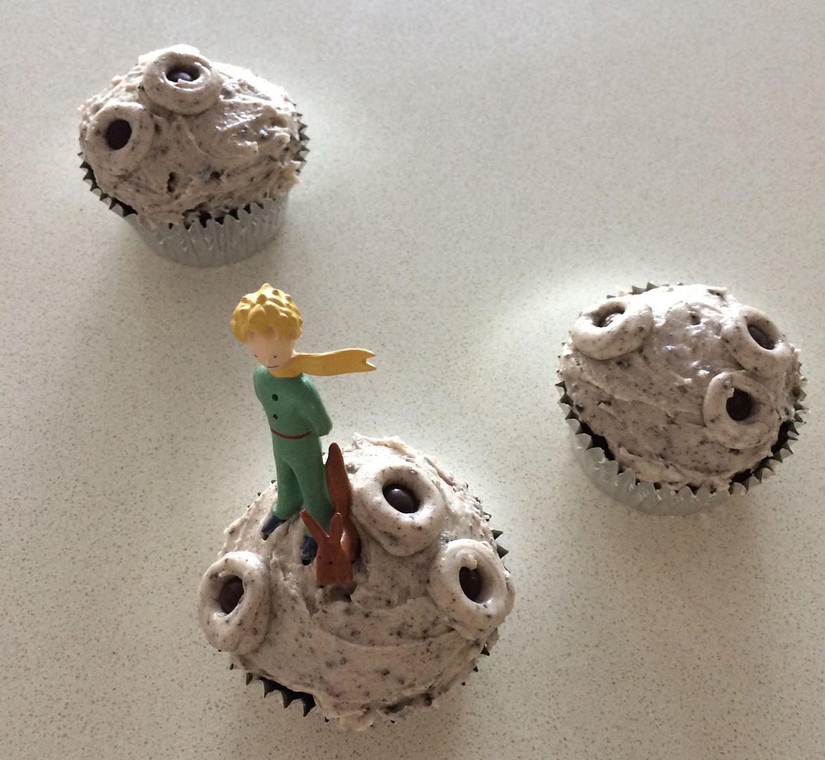 The Little Prince birthday party cupcakes at Lollies or Candy