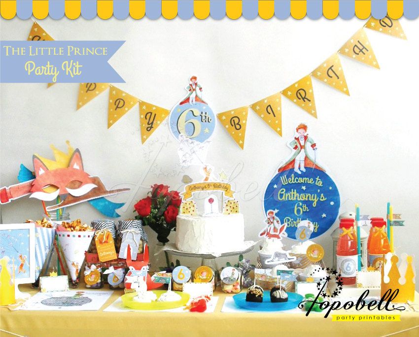 The Little Prince printable birthday party by Popobell on Etsy