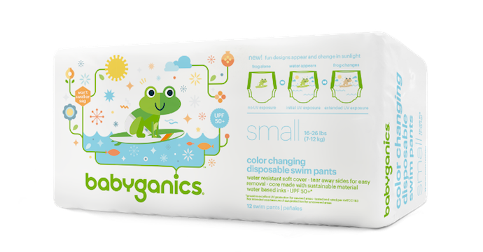 This summer put your baby in Babyganics swim diapers with UV protection -- so smart!