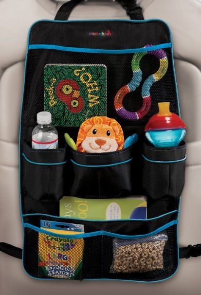 Smart tips for less distracted driving: Munchkin Backseat organizer lets kids get their own snacks and toys