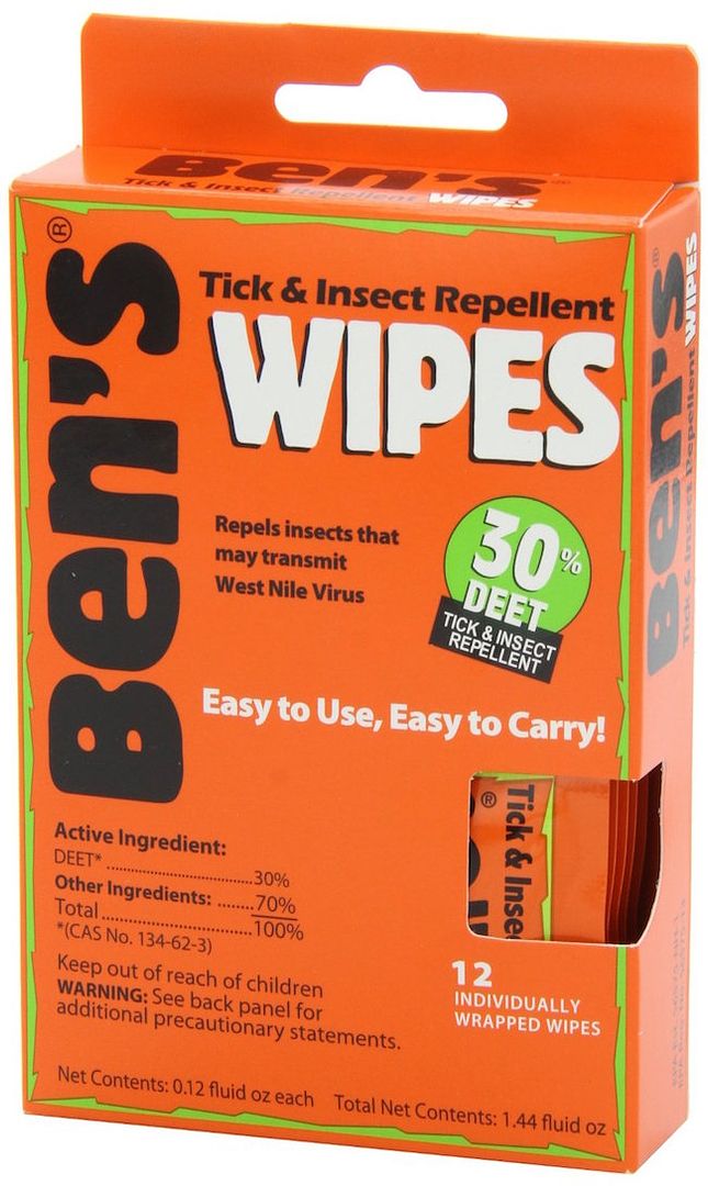 Best safe tick repellents for kids: Ben's Tick and Insect Repellent Wipes
