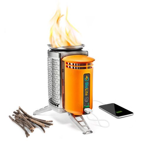 Amazing Father's Day gifts for dads who love camping: Charge your phone while you roast your s'mores with the BioLite camp stove.