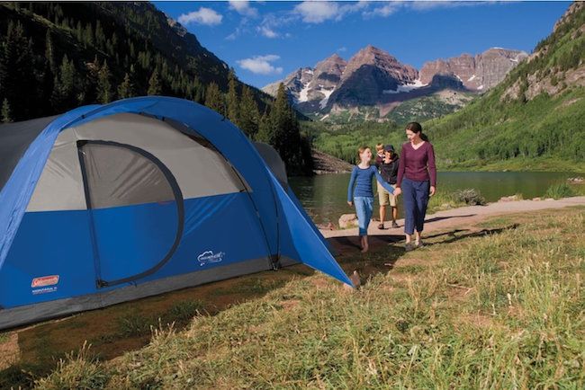 Tips for camping with kids: Start with the best tent you can afford, like this affordable 8-person Coleman camping tent