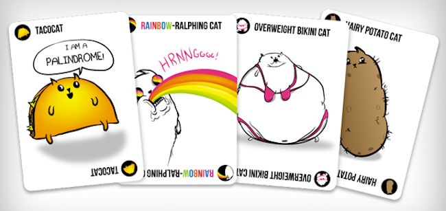 Best board games for for older kids: The hilarious Exploding Kittens card game.