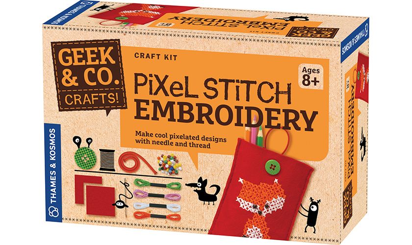 Craft kits for kids: Geek & Co's Pixel Stitch Embroidery kit