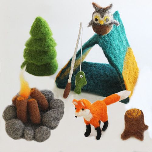 Craft kits for kids: Lullubee felting camping-themed kit