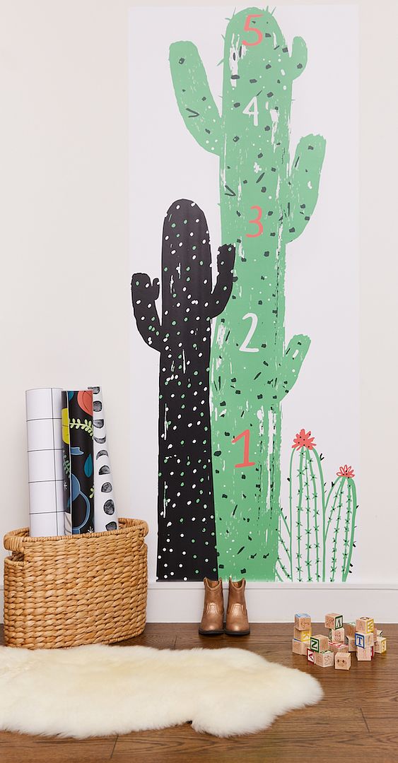 Loving this cool peel-and-stick growth chart by NY illustrator Jordan Sondler for Chasing Paper. 