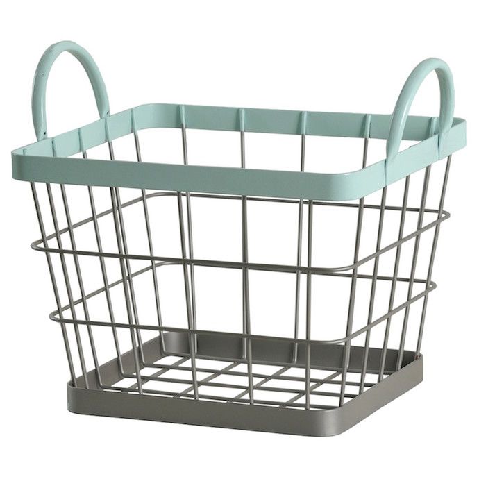Create a me-time basket for Mother's Day with this cool mint basket from the Pillowfort line at Target.