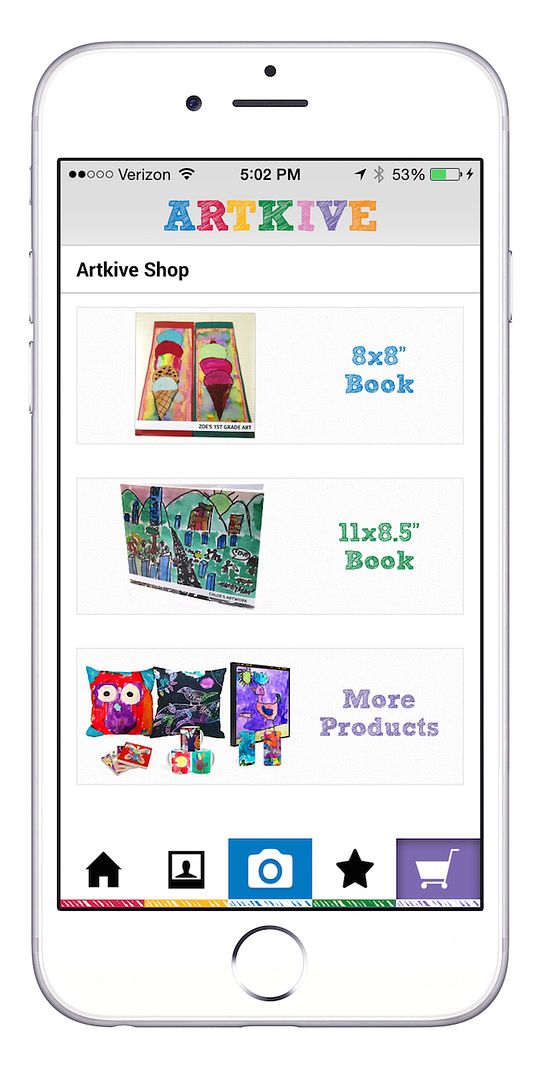 Store your kids artwork -- and buy photo books with it all collected neatly -- on the Artkive app