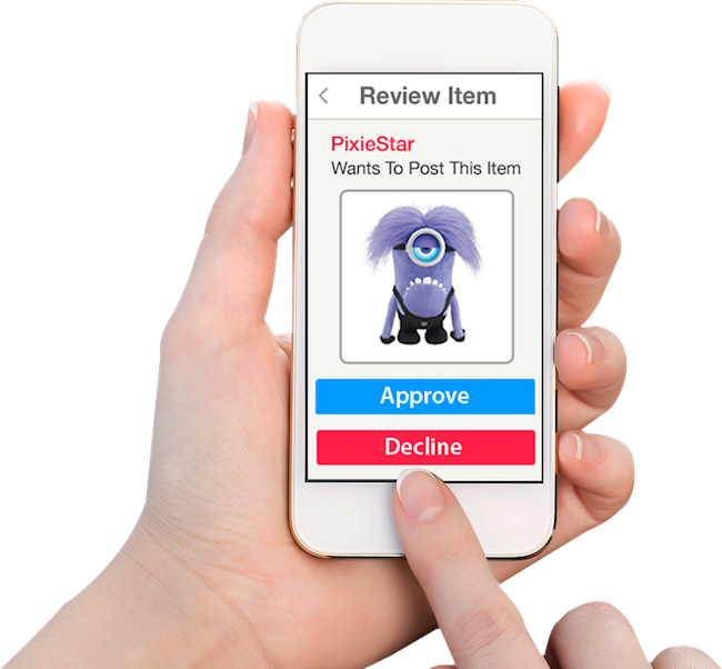 Parents can approve or decline any toy their child posts for trade on the Kids Trade app.