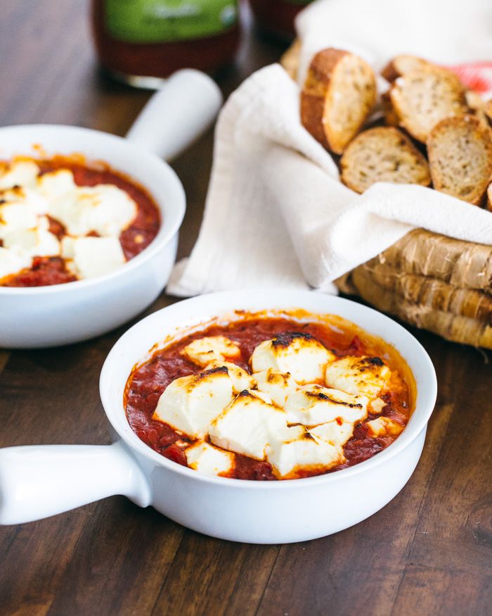 Baked Goat Cheese & Fire Roasted Tomatoes at A Couple Cooks