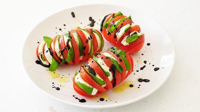 Hasselback Tomato Caprese at Tbsp.