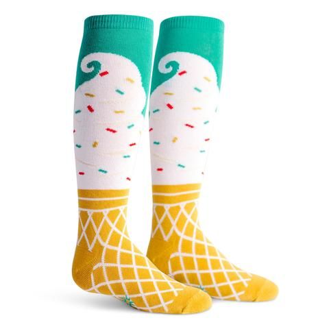 Cool Mom Eats holiday gift guide 2016: Fab food-themed stocking stuffers: Ice Cream Dream Knee-High Socks at The Sock Drawer