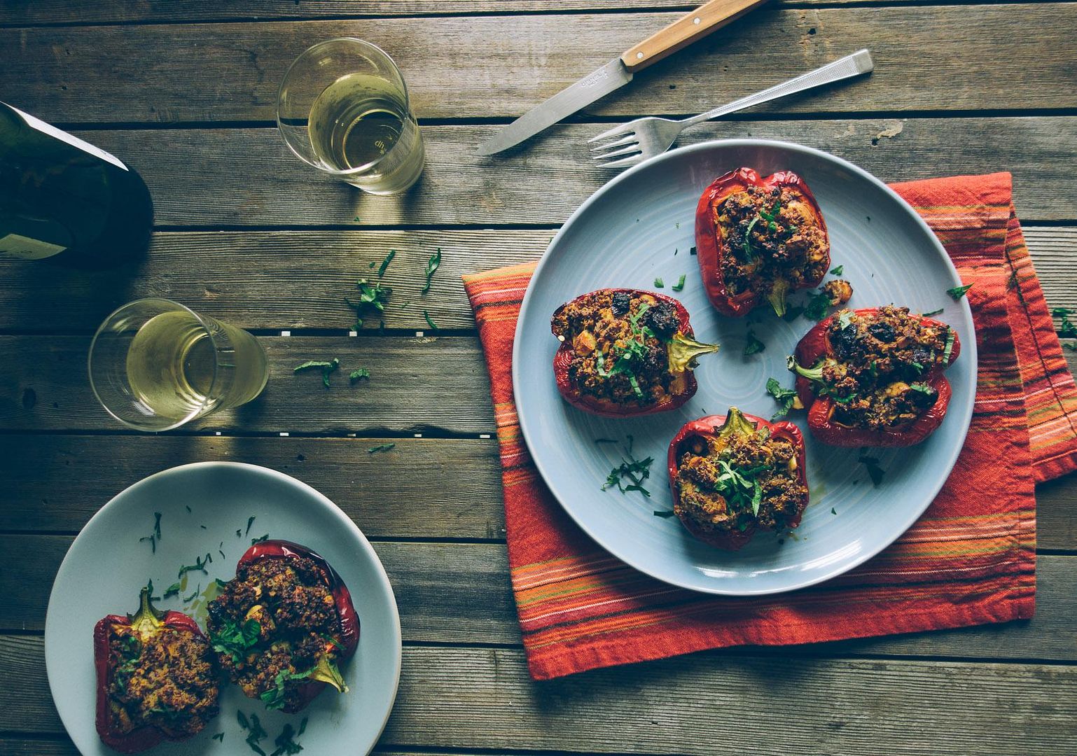 Cool Mom Eats weekly meal plan: Quinoa Stuffed Peppers at Souvlaki for the Soul