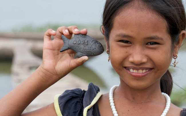 Buy a lucky iron fish for yourself, and they'll donate one to help end iron deficiency.