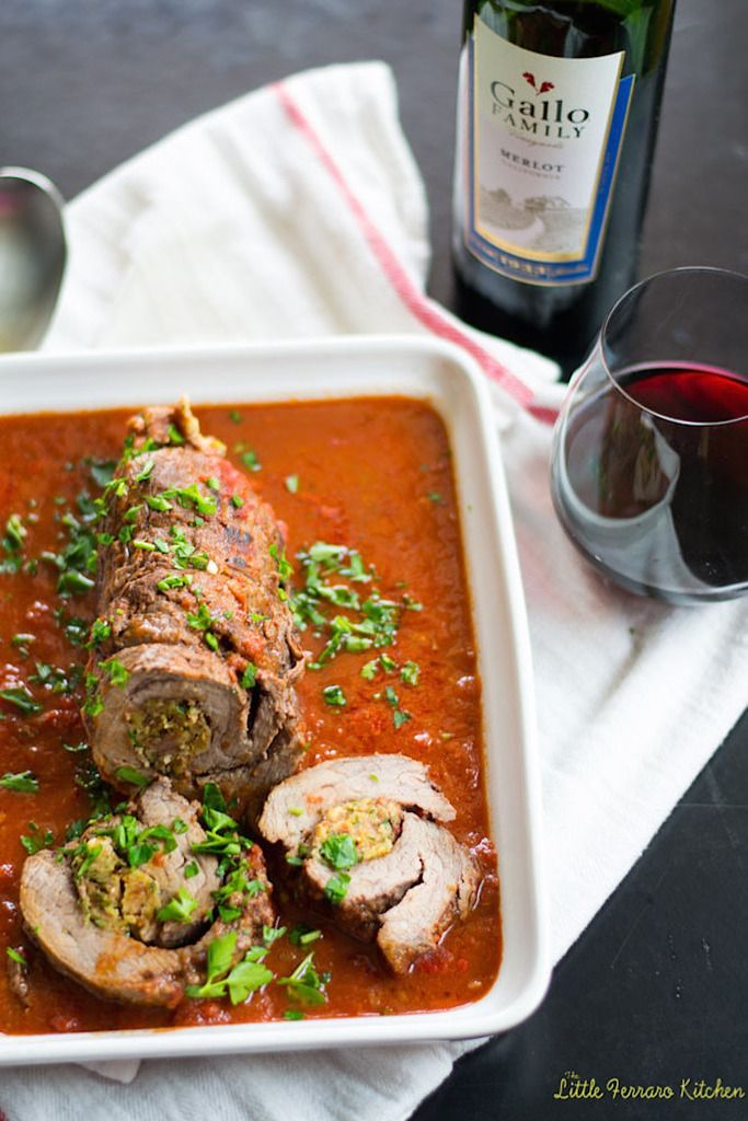 Amazing holiday dinner recipes made easier with our favorite store-bought shortcut: Prosciutto Stuffed Beef Braciole at Honest Cooking