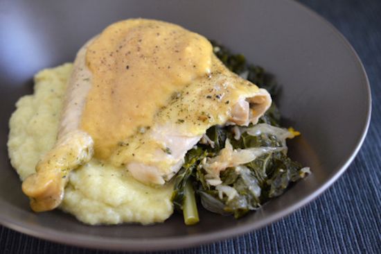 This fabulous holiday dinner recipe, Slow Cooker Roast Chicken & Gravy, can be made in the slow cooker or instant pot. | Nom Nom Paleo