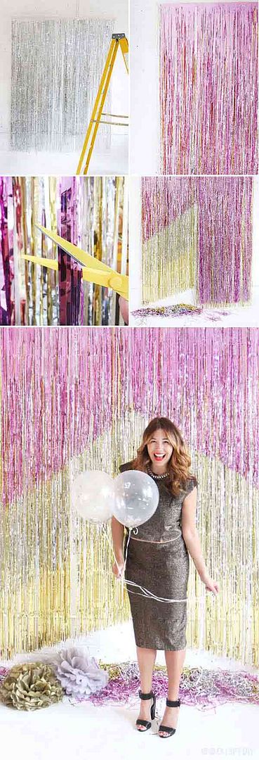 DIY New Year's Eve Party photo booth chevron print background | I Spy DIY