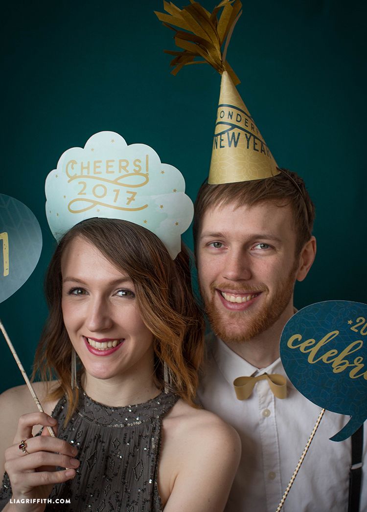 Free printable NYE hats | LiaGriffith.com