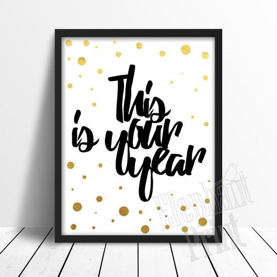 This Is Your Year printable poster | Elephant Print on Etsy