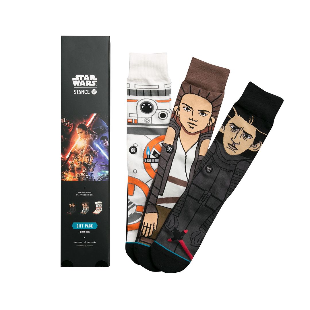 The Force Awakens socks from the Star Wars socks collection at Stance: perfect stocking stuffers for Star Wars fans.