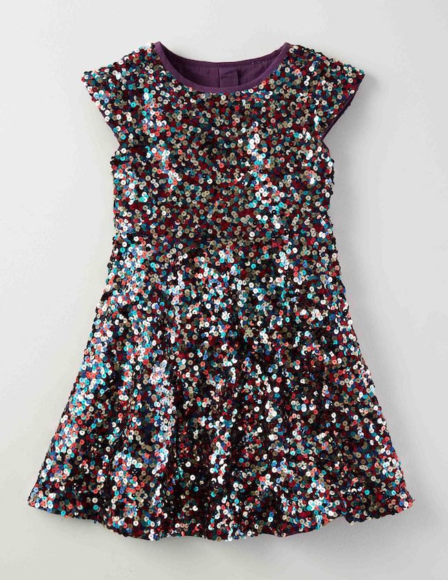 Best sparkly dresses for the holidays: Get colorful with this multi-colored sequined dress at Boden.