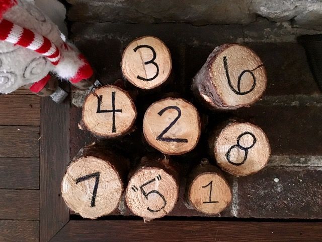 Holiday Traditions: Christmas tree trunk souvenirs.