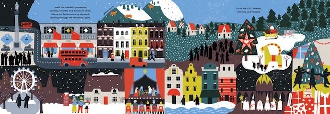 Best new children's books for Christmas: Walk this World at Christmas is half book, half advent calendar with 24 lift-the-flap details for kids.