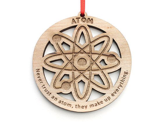 Atom Ornament | Nestled Pine Woodworks on Etsy.