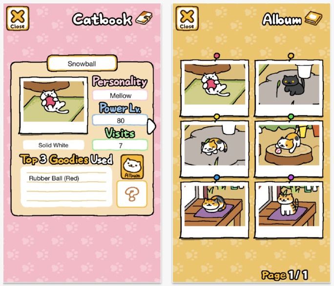 Neko Atsume: Kitty Collector free app for iOS and Android