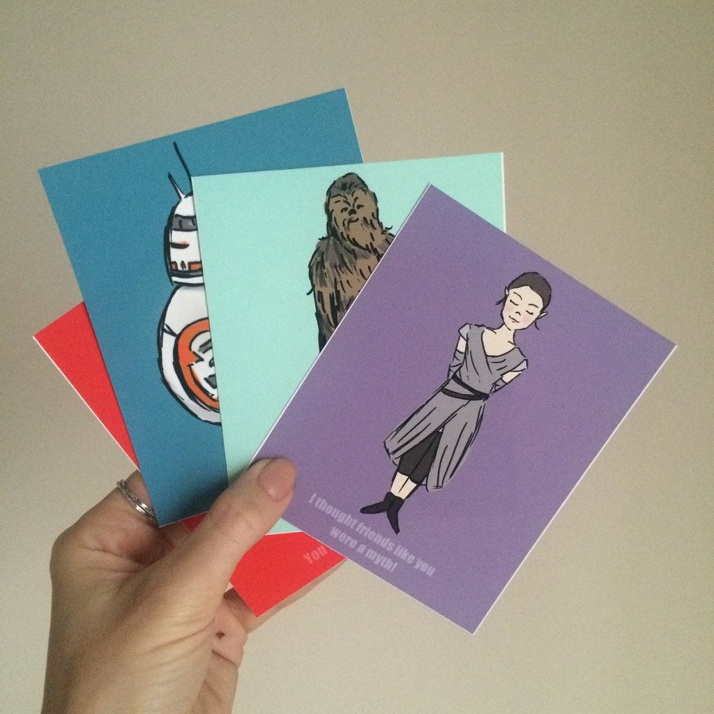 Let's All Make Believe's printable Star Wars Valentine's Day cards on Etsy